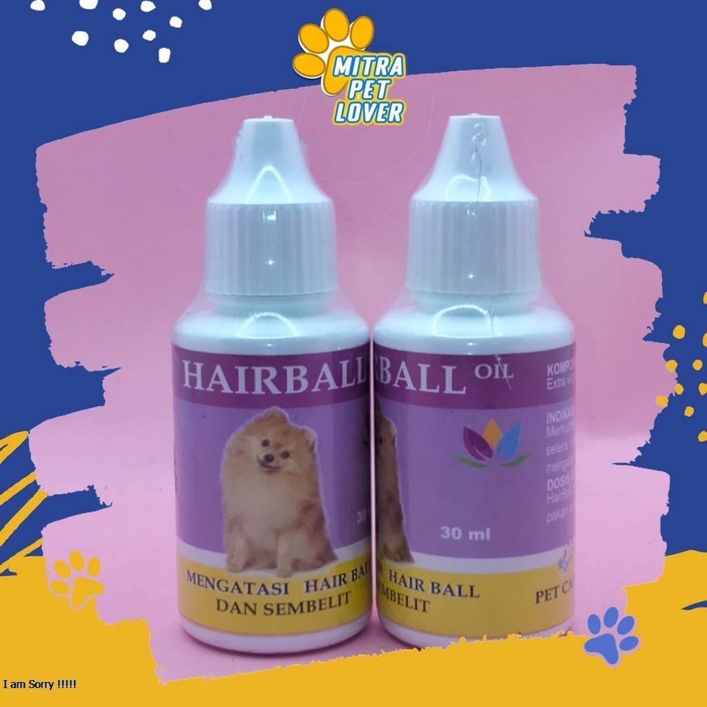 MENGOBATI SEMBELIT PADA ANJING - HAIR BALL DROP 30ML - MEMUDAHKAN MUNTAH KELUAR DARI HAIRBALL MENAMBAH NAFSU MAKAN MENGGEMUKKAN BADAN - MURAH ASLI GARANSI KUALITAS ORIGINAL - PET ANIMAL TAMASINDO OBAT KESEHATAN &amp;  VITAMIN TERNAK HEWAN  MITRAPETLOVER