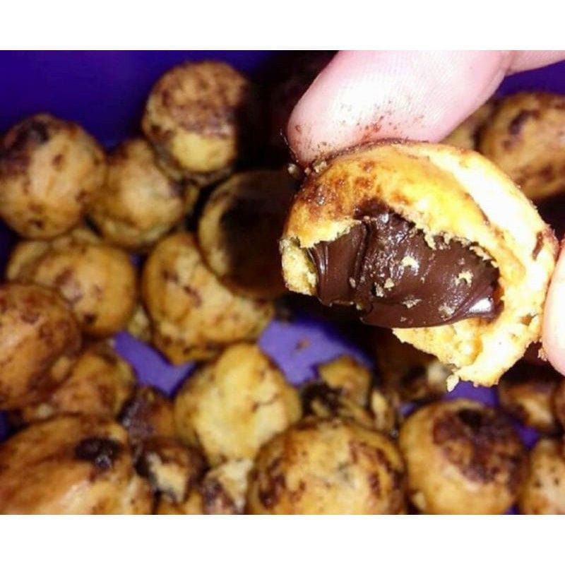 

kue soes kering isi coklat. 500gram.