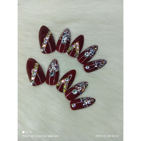 KUKUPALSU WEDDING MAROON 10 PCS LENGKAP DENGAN LEM