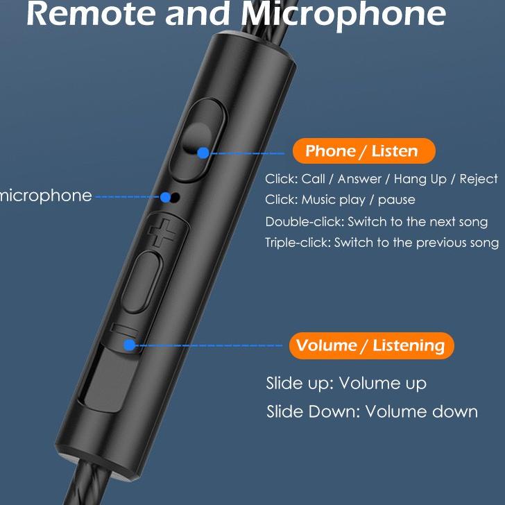 Headset 4D Bass Double Speaker Stereo 3.5MM Wired Head Phone Murah Dual Drive with Mic earphone "PMT