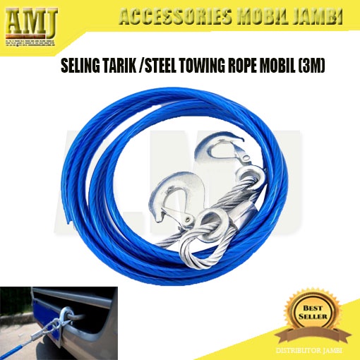 TALI DEREK MOBIL SELING TARIK MOBIL 3METER - TALI PENARIK MOBIL