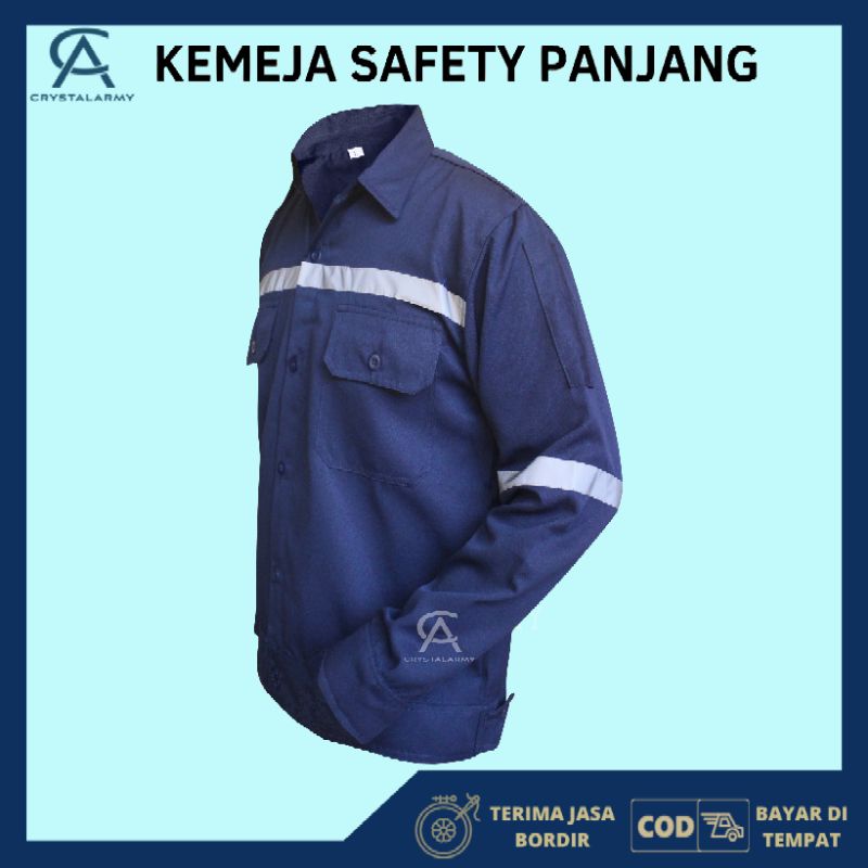 Katelpak Wearpack Safety Atasan Kemeja Kerja Atasan Katelpak Potongan Setelan Dengan Scotlight Panjang