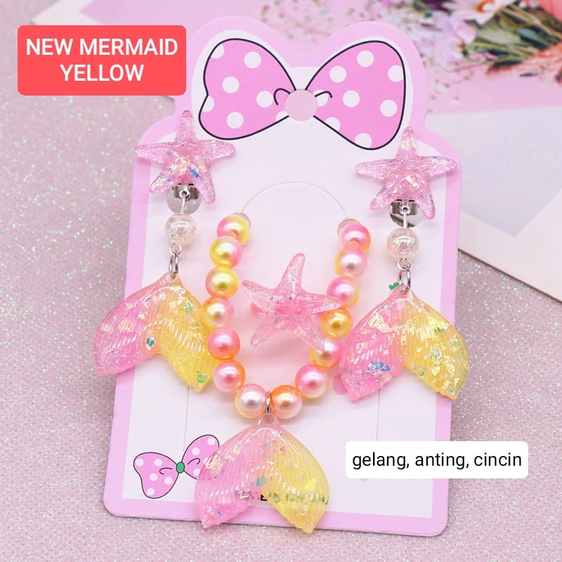 UNICORN ACC SET PERNAK PERNIK AKSESORIS ANTING CINCIN GELANAG KALUNG GIWANG ANAK IMPORT