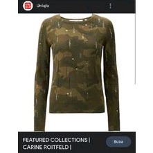 Crewneck army sobek brand Uniqlo Carine Roitfeld Paris
