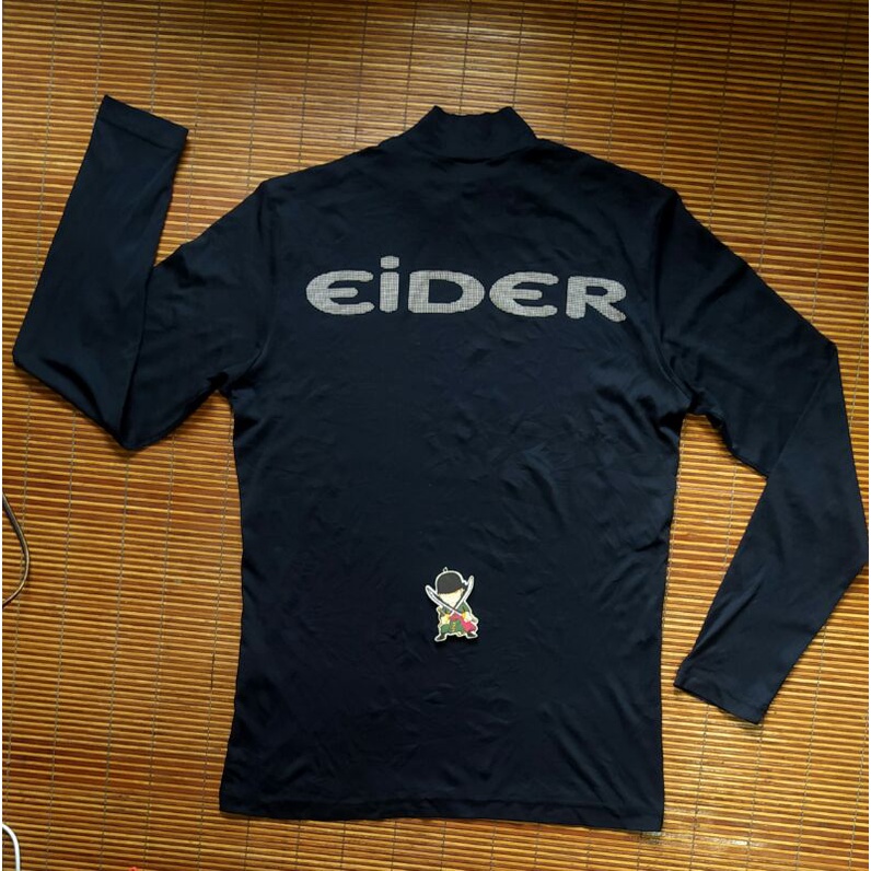baju kaos EIDER outdoor turtleneck manset press body olahraga outdor sepeda hitam lengan panjang