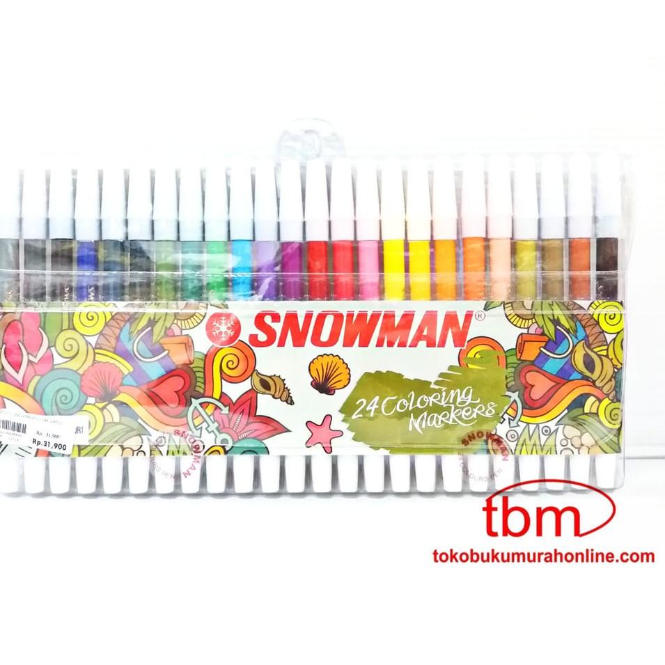 Model Keren SPIDOL SNOWMAN PW-24 WARNA / SPIDOL WARNA SNOWMAN ISI 24