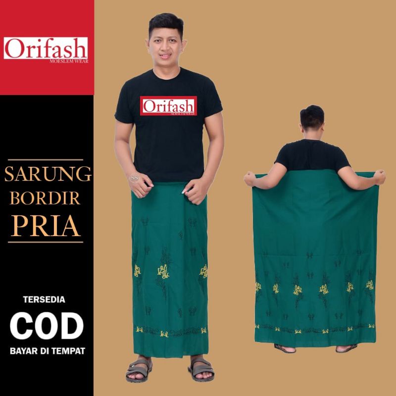 KOKO PRIA DEWASA LENGAN PENDEK MODEL BORDIR KOMBINASI BATIK KATUN HALUS SUPER PREMIUM