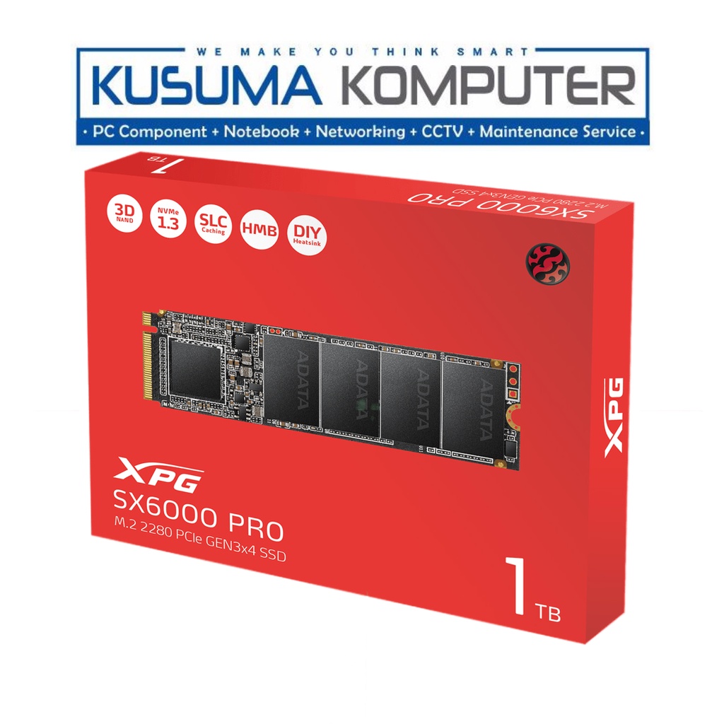 Adata XPG SX6000 Pro 1TB PCIe Gen3x4 M.2 NVMe 2280 Solid State Drive