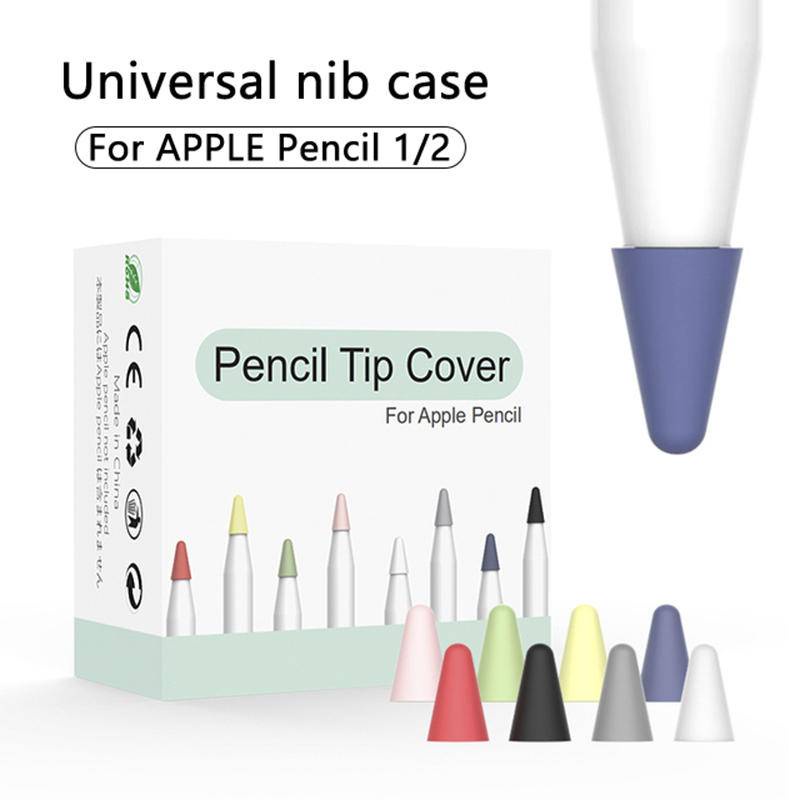 8pcs Silikon Mute Nib Cover Untuk Apple Pencil 1 2 generation Tip Case Pengganti Apple Pencil 1st 2nd Touchscreen Stylus Pen Cover