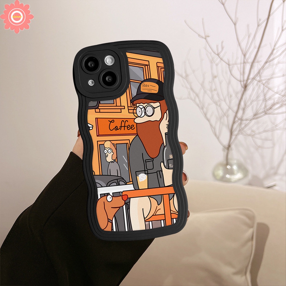 IPHONE Kompatibel Untuk Iphone7Plus11 13 12 14 Pro Max6 6s 8 14Plus XR X XS Max SE 2020couple Soft Case Fashion Retro Art Ilustrasi Tepi Bergelombang Soft TPU Cover