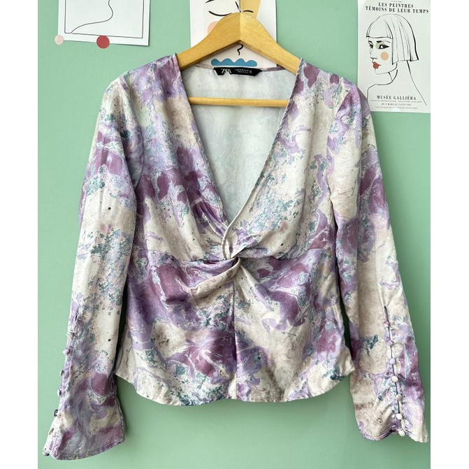 Zr Silk v neck blouse