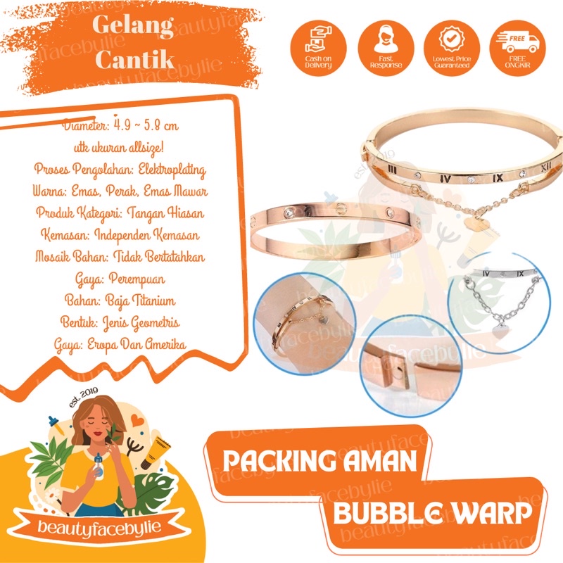 Gelang Tangan Titanium Energi Magnetik Wanita