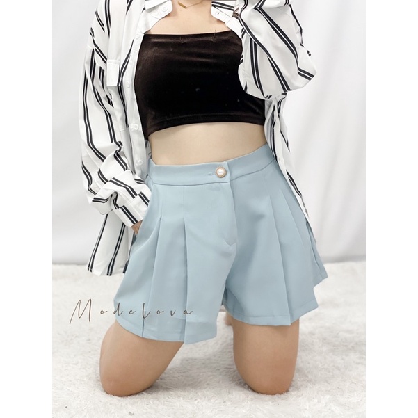 MDLV ~ 5588# Cinderia Wide Leg Shorts Celana Pendek Import