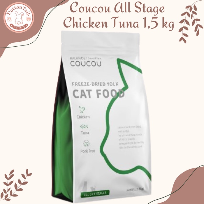 (EXP NOVEMBER 2023) CouCou 1.5kg All Stages &amp; Kitten Dry CAT Food 1.5kg - Makanan Kucing Cou Cou