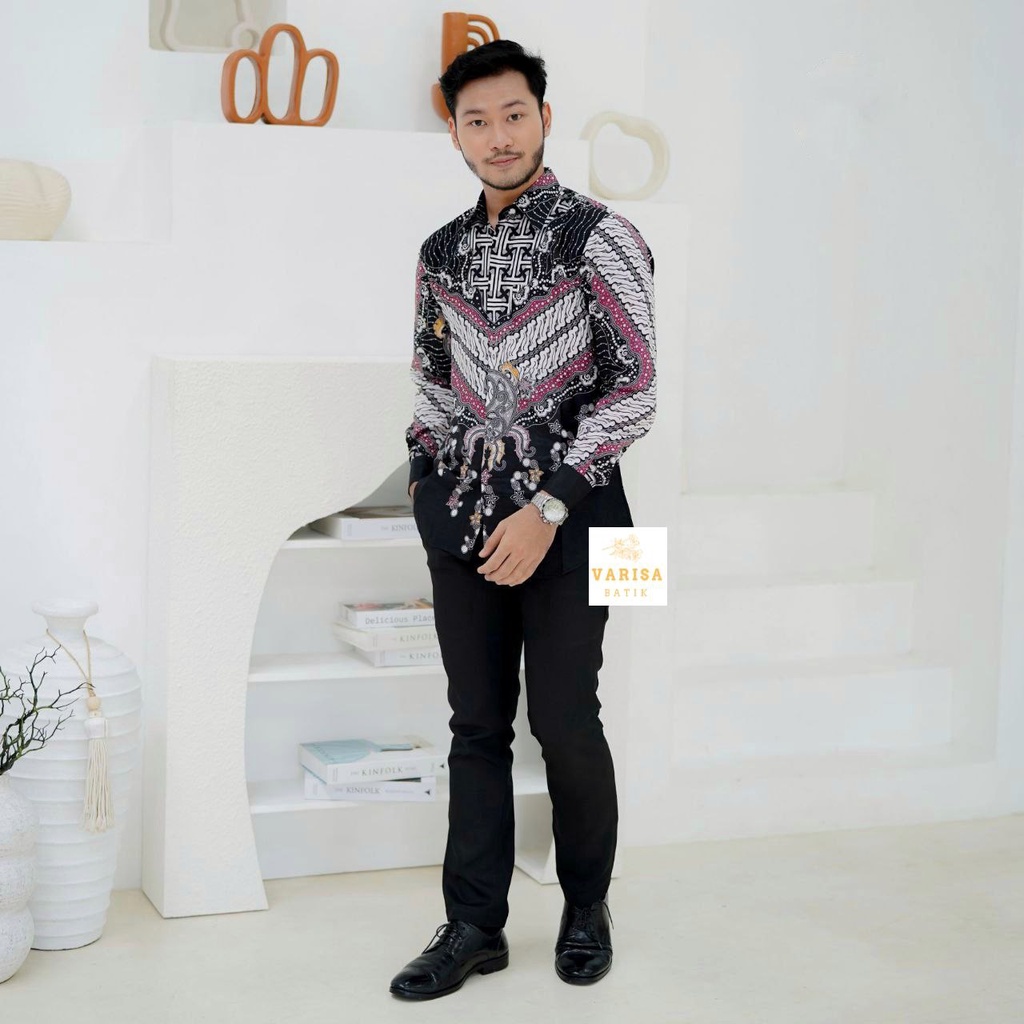 Kemeja Batik Pria Slimfit Eksklusif Batik Modern Batik Seragam Kantor