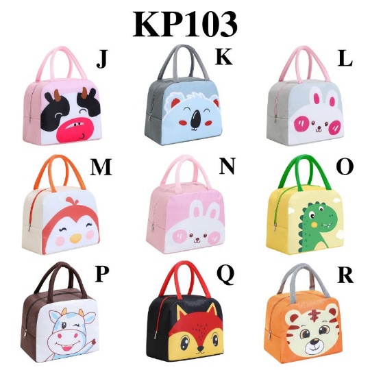 GOKIDO - KP103 TAS BEKAL MAKANAN ANAK LUNCH BAG TEMPAT BEKAL ANAK TEMPAT PENYIMPANAN MAKANAN TAS LUNCH BOX