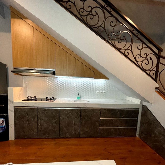 kitchen set meja island hpl minimalis modern hpl taco custom