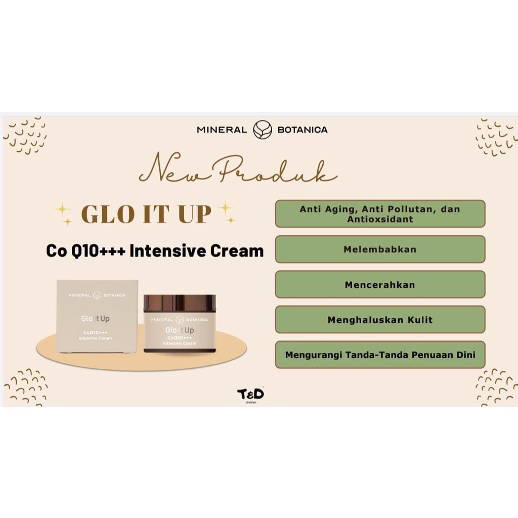 mineral botanica glo it up coq10 intensive cream 25g