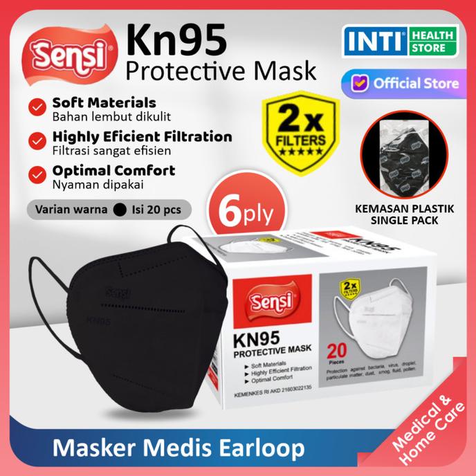 SENSI | Masker Earloop 6 Ply KN95 | Masker Sensi KN95 | Masker Medis