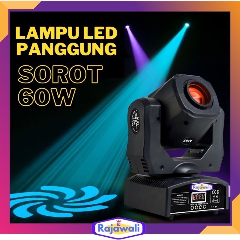 Lampu Sorot Disco Tembak Lighting Sound System Disko Putar Mini LED RGB USB Hias Diskotik Panggung K