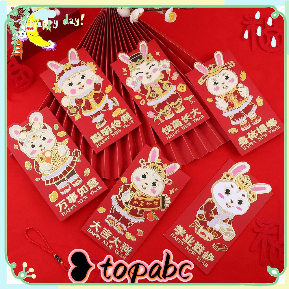 Top 24pcs Kelinci Amplop Merah CNY Spring Festival Ulang Tahun Hajatan Imlek