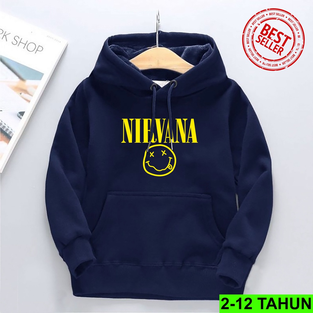 Hoodie Anak Perempuan Laki Laki / Hodie Band Anak Usia 2 3 4 5 6 7 8 9 10 11 12 Tahun Jaket Nirvana Anak Cewek Cowok  Switer T-REX