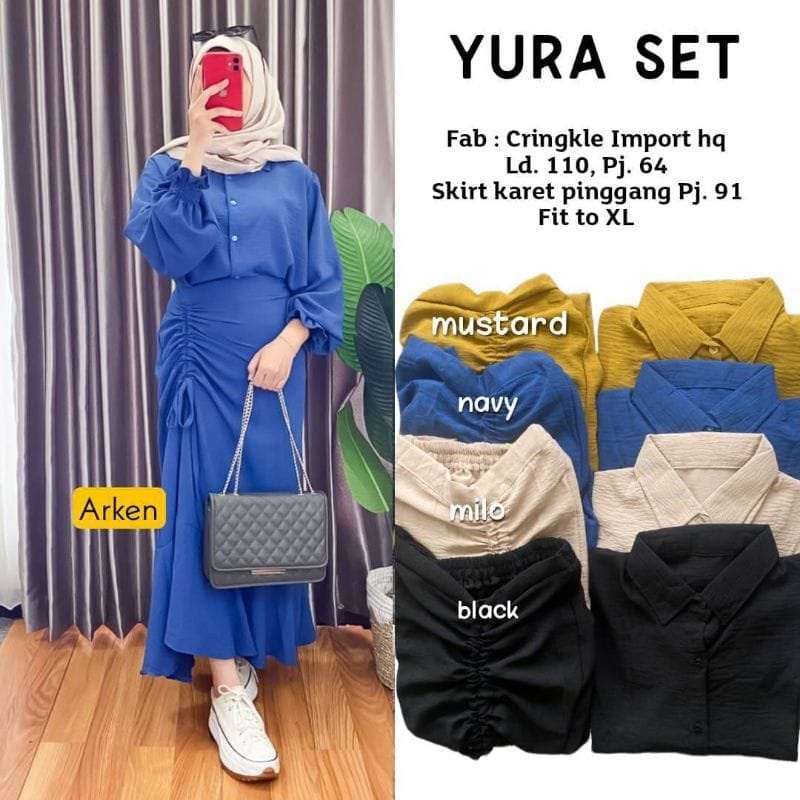 YURA SET ROK CRINKLE MODEL SERUT KEKINIAN