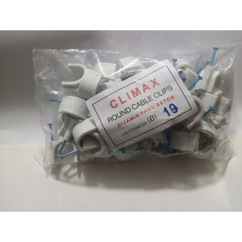 Climax klem kabel Nomer 19 mm diameter ke tembok /beton