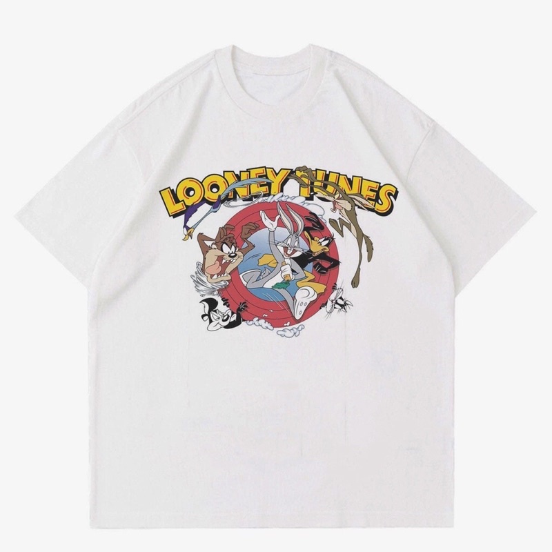 KAOS LOONEY TUNES VINTAGE | T-SHIRT CARTOON 90’S WARNER BROS | BAJU PUTIH KARTUN OVERSIZE