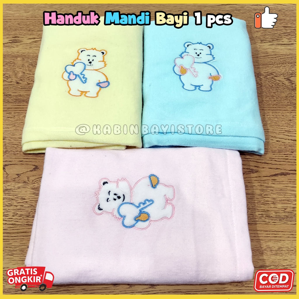 1 Pcs Handuk Mandi Bayi Karakter Lembut Lucu