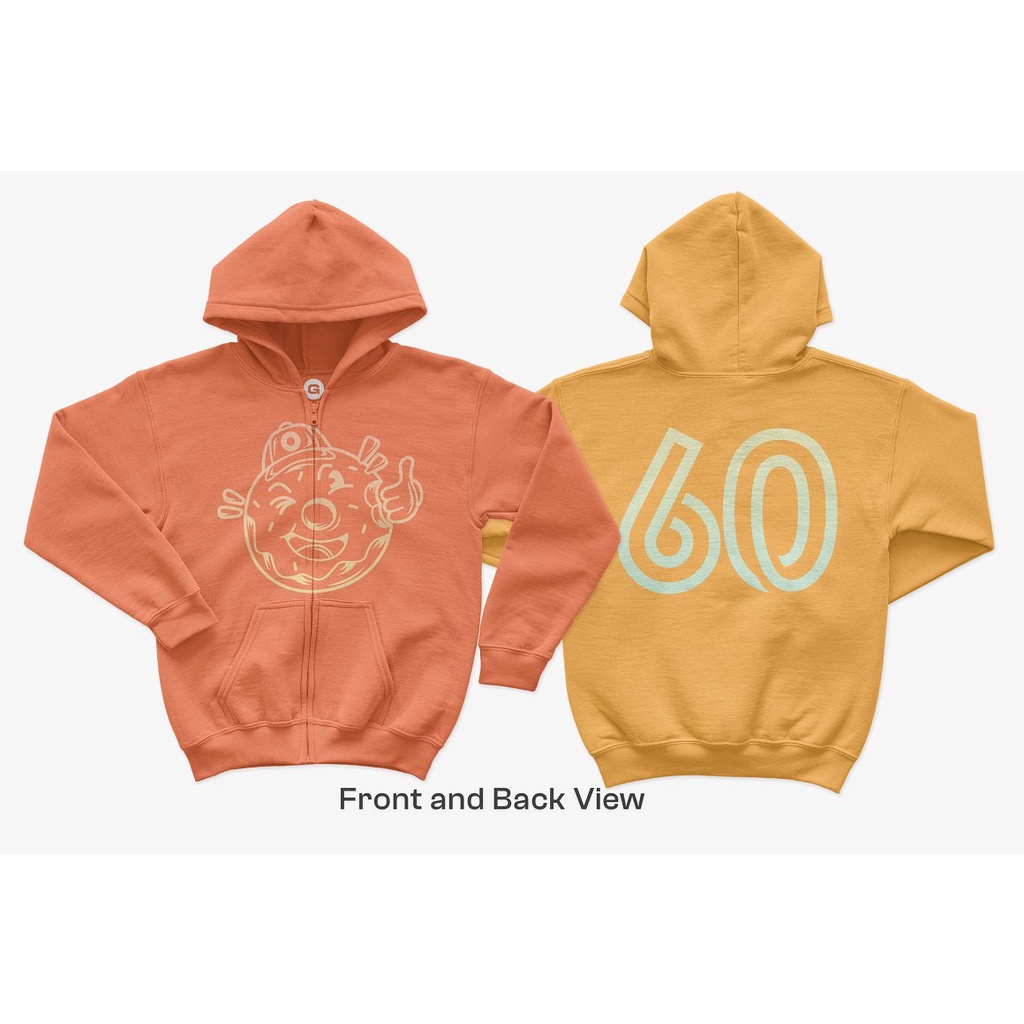 Gildan 18600B Youth Zip Hood Mockups ◖Mockup◗