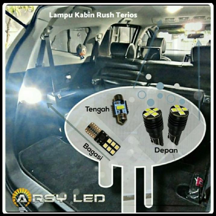 Arsy Led Lampu Plafon Kabin Mobil Rush Terios Led Isi 4 Extrime Bright