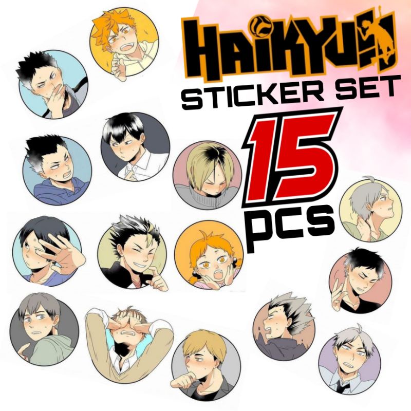 

Stiker HAIKYUU Anime Sticker Set 15pcs Sticker Haikyuu Manga