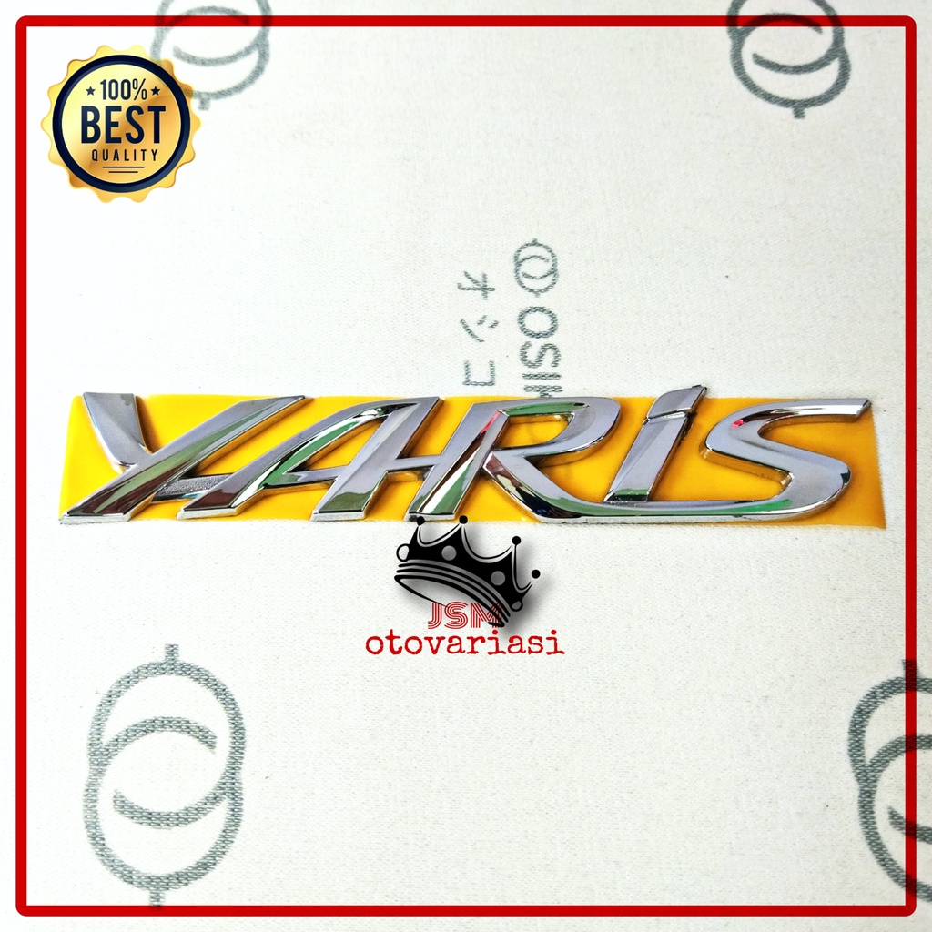 Emblem Yaris Original Toyota Yaris/ Emblem Bagasi Toyota Yaris