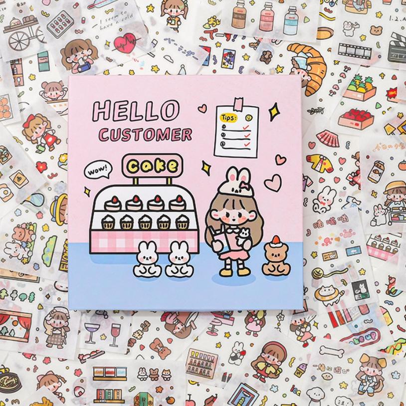 

Ready Stock➺ Sticker 1 Box Sticker Aesthetic Dekor tumblr Isi 100 Lembar 81
