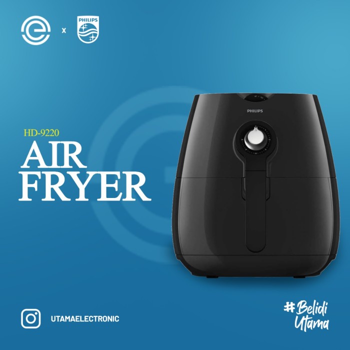Philips Air Fryer Hd9220 - Hitam #Original