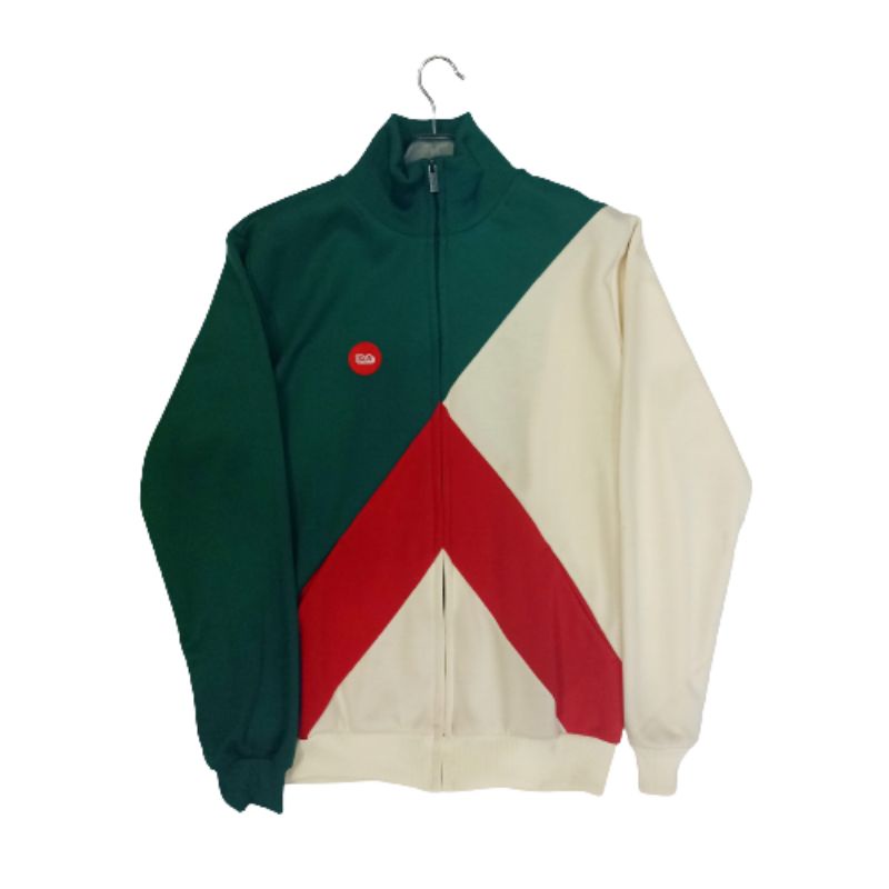 JAKET TRACKTOP RSCH DARK GREEN OFF RED