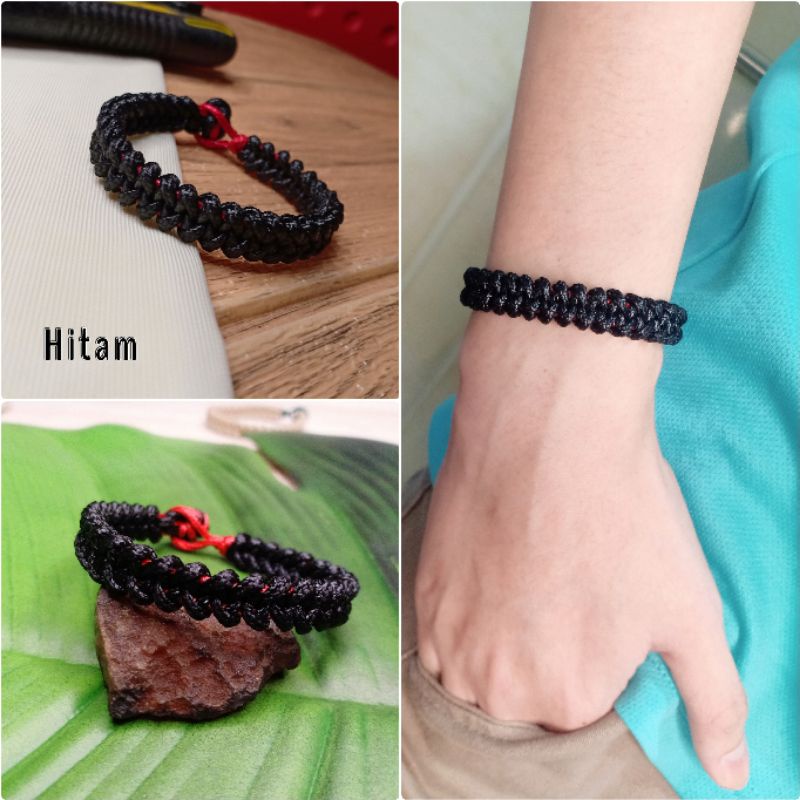 GELANG TANGAN PERFECT TALI KOREA TAHAN AIR SIMPUL TULANG NAGA MAN WOMEN STYLE LV6 POLOS