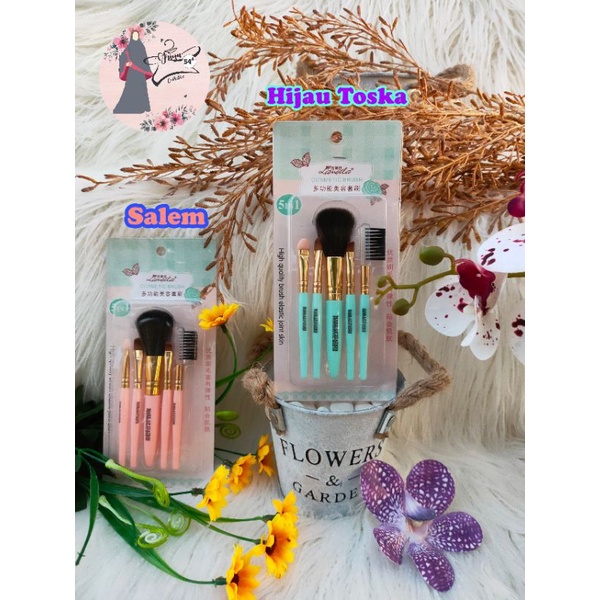 MAKE UP BRUSH 5in1 SET ALAT MAKE UP PAKET ALAT MAKE UP SET ALAT COSMETIK COSMETIC BRUSH EXCELLENT BR