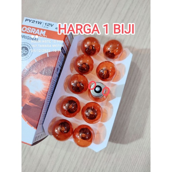 BOHLAM SEN DEPAN SUZUKI JIMNY KATANA Kaki 1  12V 21W OSRAM