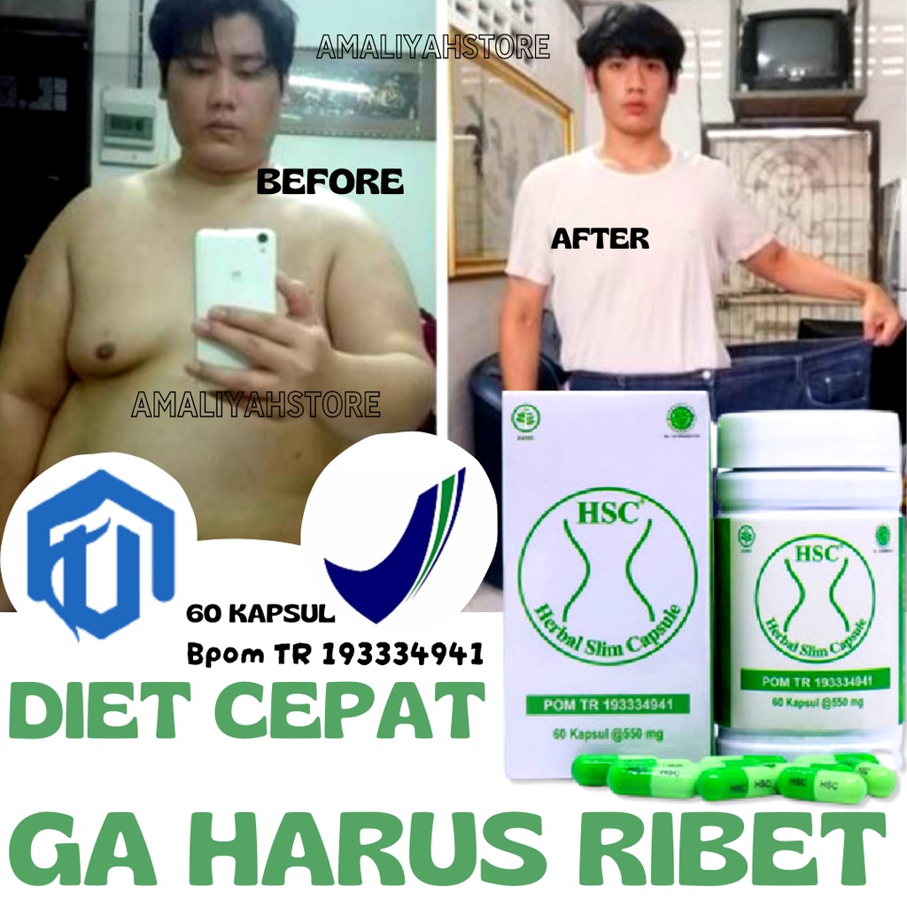 Obat Pengecil Perut Buncit Wanita Dan Pria Hsc Herbal Slim Capsul Obat Diet Herbal Pelangsing Badan Cepat Langsing Alami Rekomendasi Dokter Original Bpom