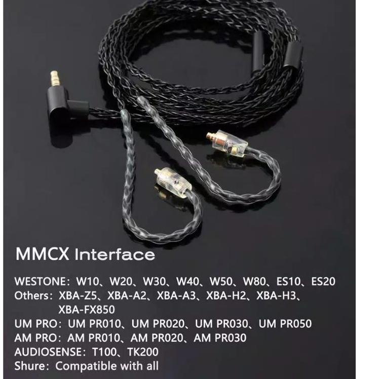 [KODE 4] Jcally 8 Core Jc08s KZ Upgrade Cable Kabel Upgrade KZ EDX KZ ZSN Pro X KZ ZS3 KZ ZST X KZ Z