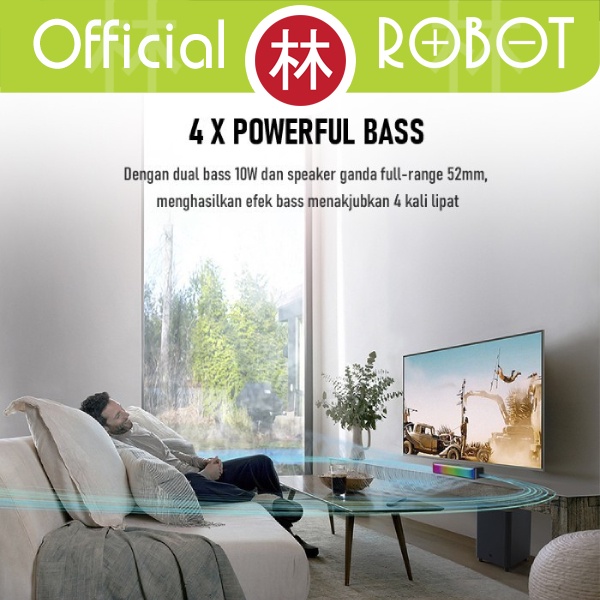ROBOT RB580 RGB Speaker Bluetooth Soundbar Powerful Bass 10W Stereo