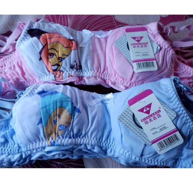 bra remaja motif barbie merk miscarol/bh abg bahan katun tampa busa dan kawat