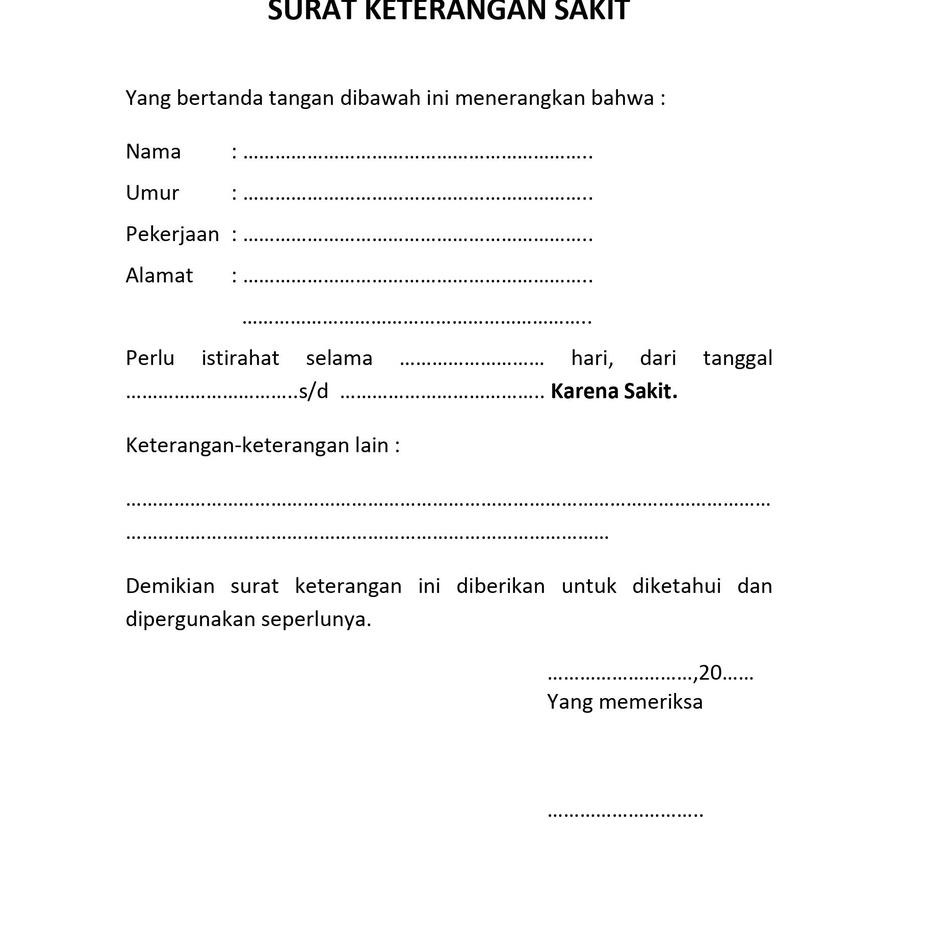 [R-47 ✔] Blangko Buku Surat Keterangan Sakit 1 Ply-langsung kirim