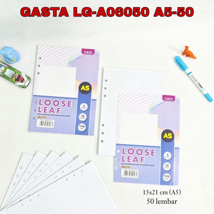 

SOS LOOSE LEAF GASTA A5-50 6 RING/KERTAS BINDER