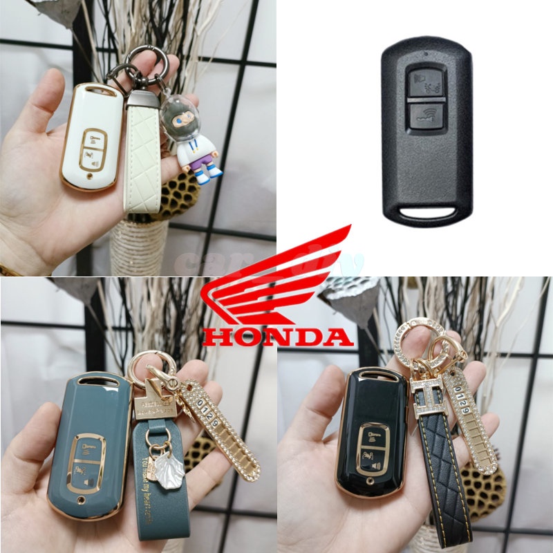 New Honda X-ADV Forza 125 300 PCX 150 150i Click Hybrid VARIO Vision Airblade C125 SH125 SH300 Vario 125i Motorcycle 2 Buttons Key Holder Shell Keychain Cover Key Protect