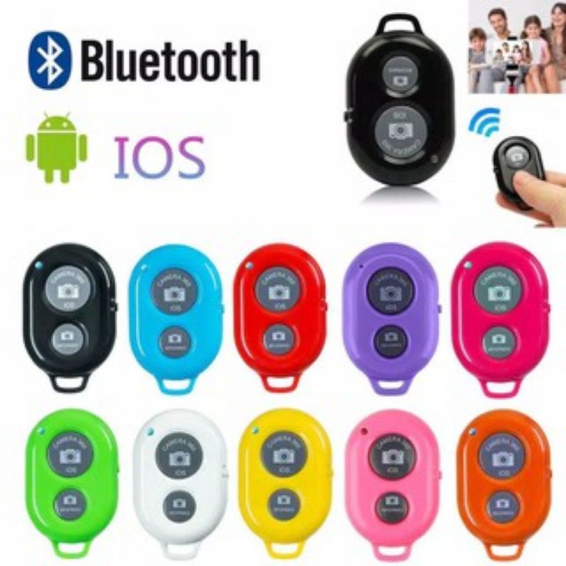 Remote Bluetooth Shutter Kamera/Remote Smartphone Bluetooth Android Ios tombol tongsis tripod [barang kita cek baru kirim]