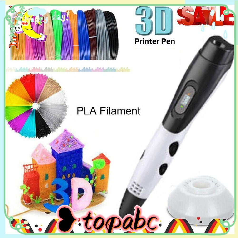 Top 3D Cetak 3D Pen Kreatif Mainan Stereokopik PLA Filament DIY Hadiah Natal Birthdy Hadiah Cetak Pensil Seni Printer