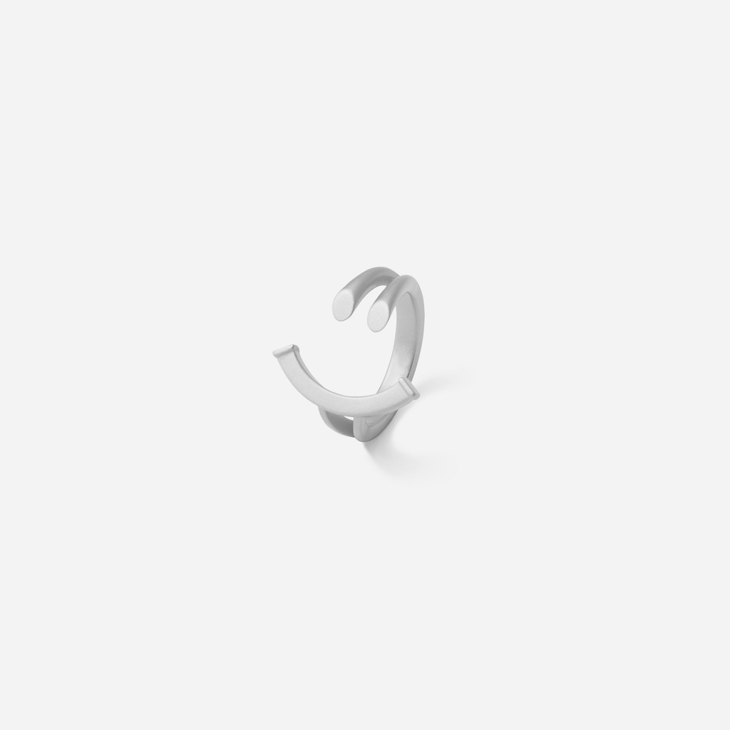 Cincin Couple Smiley Perak Lucu Unisex Adjustable